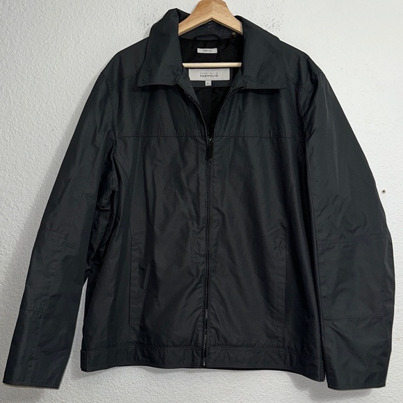 Perry Ellis Portfolio Dobby‎ Tech Gray Men’s Large Full Zip Jacket Work Business - Picture 2 of 15